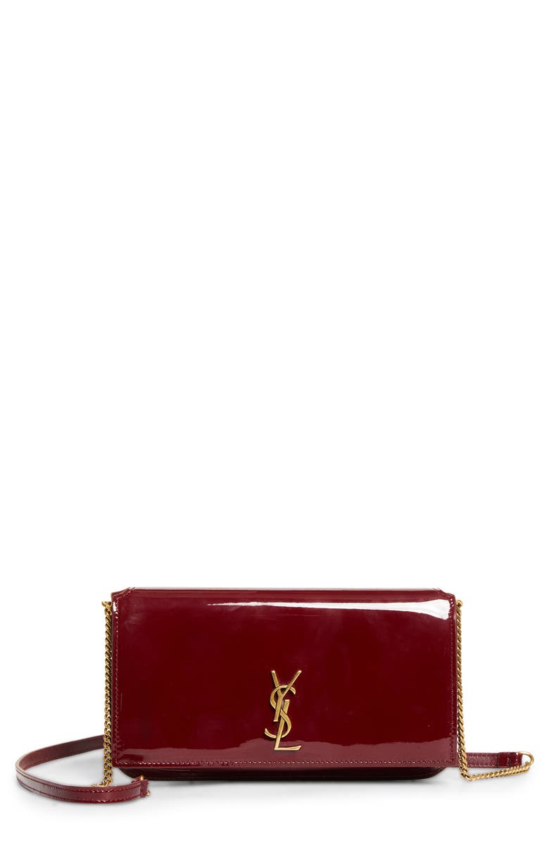Saint Laurent Cassandre Patent Leather Phone Bag, Main, color, 