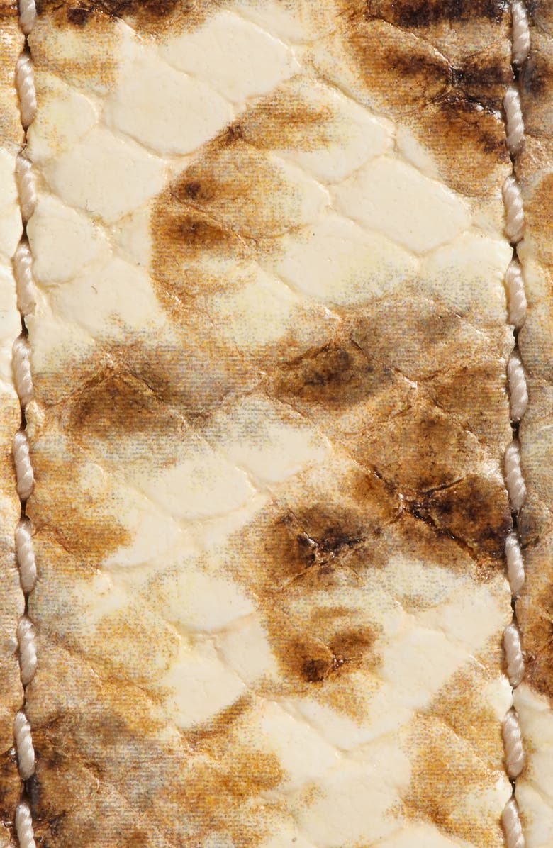 Tory Burch Miller Snakeskin Embossed Belt, Alternate, color, Crown / Gold