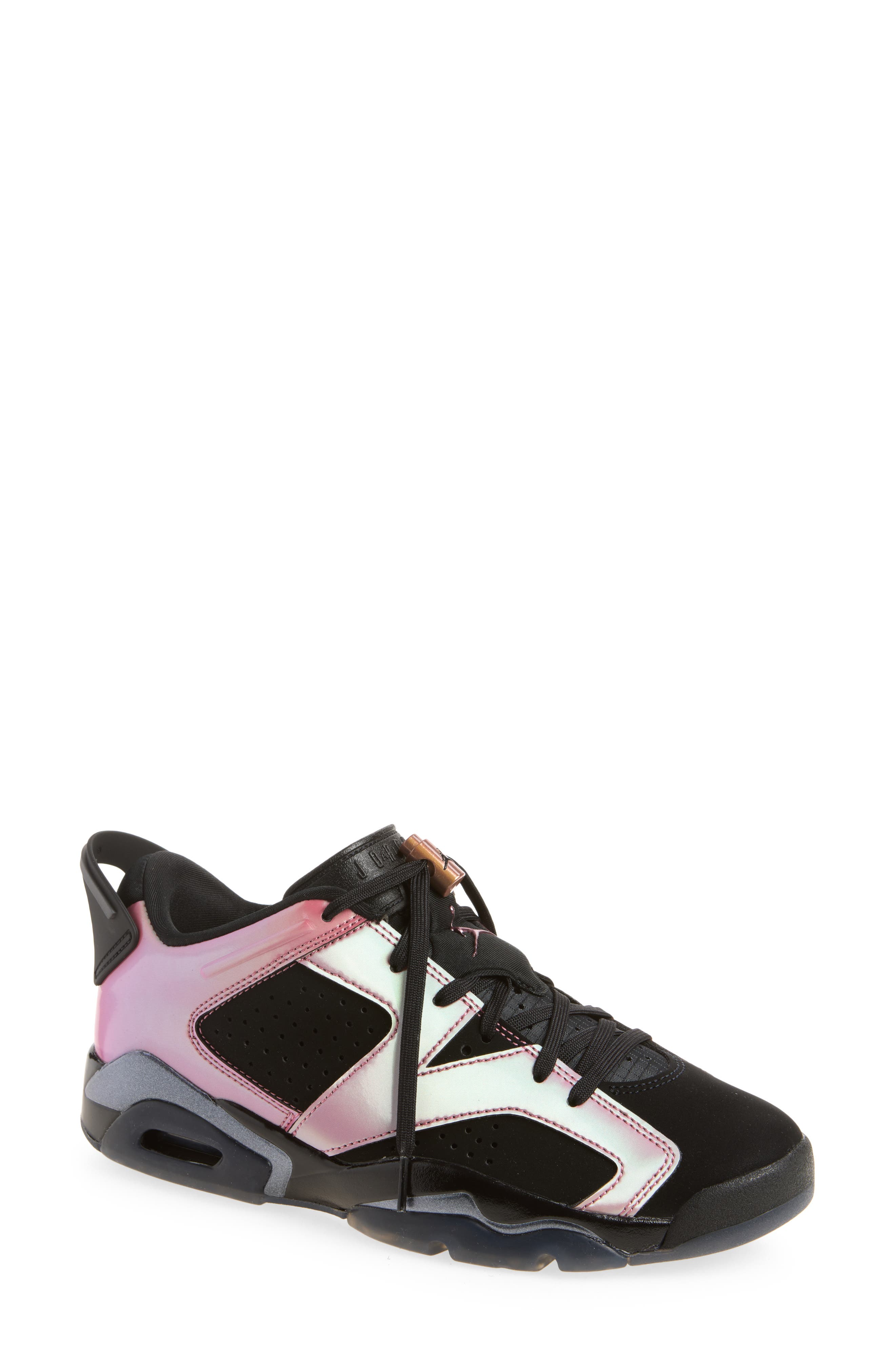 Air Jordan 6 Retro Low Sneaker, Main, color, BLACK/ DESERT BERRY/ BLACK