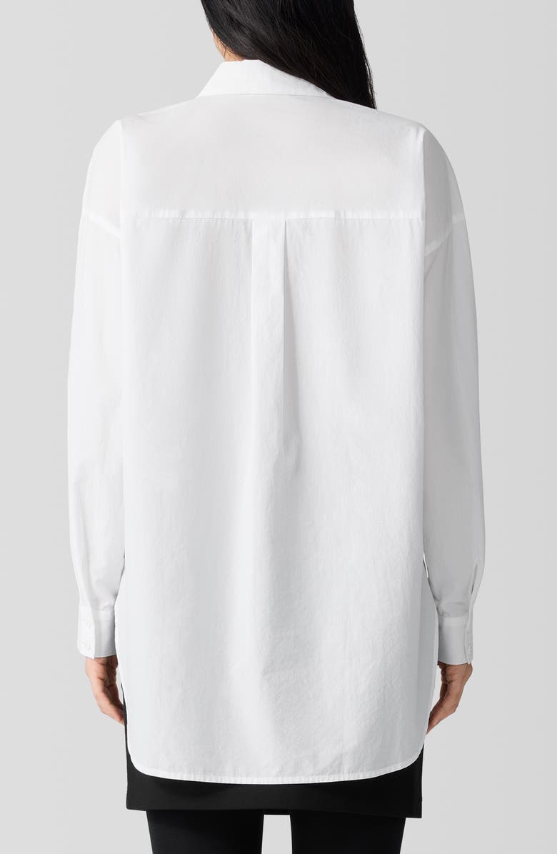Eileen Fisher Classic Collar Organic Cotton Button-Up Shirt, Alternate, color, 