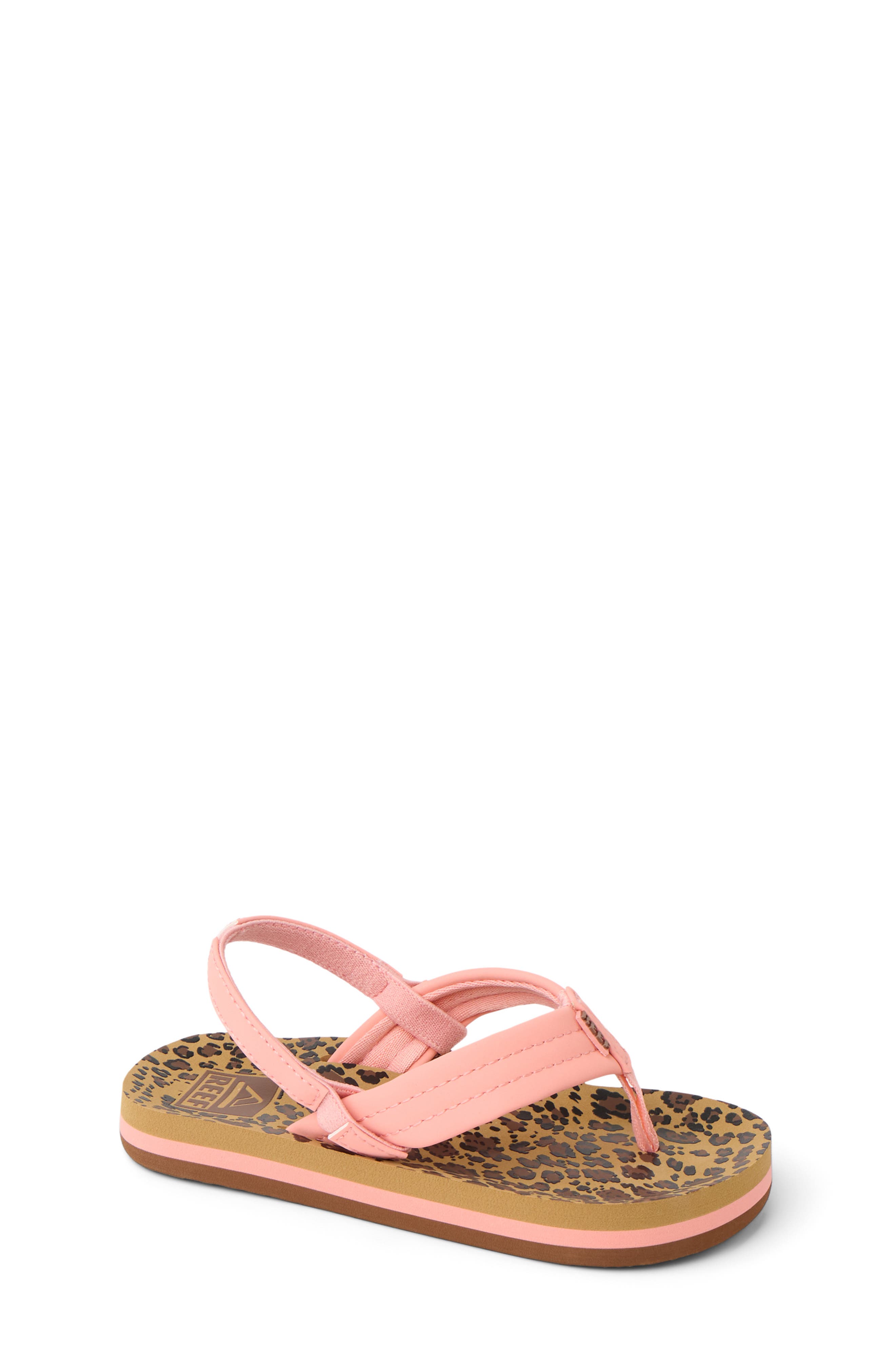Reef Kids' Little Ahi Flip Flop, Main, color, Leopard/Canyon Sunset