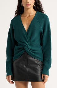 Open Edit Softluxe Twist Reversible Sweater