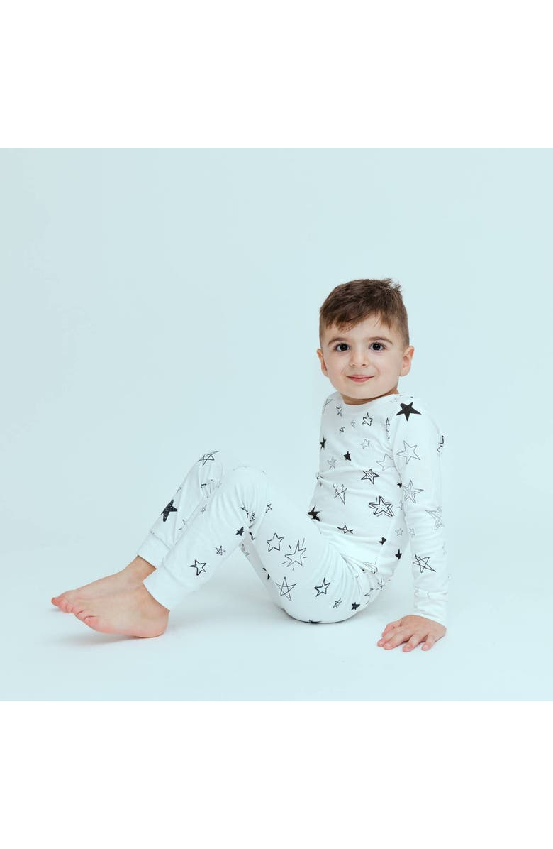 Norani Kids Organic Two-Piece Pajama Set in Stars, Alternate, color, Stars