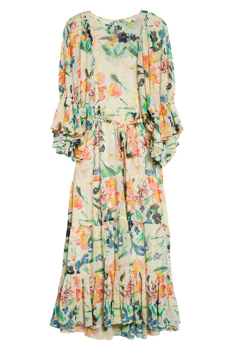 Kyrie Long Sleeve Floral Maxi Dress, Alternate, color, MULTI