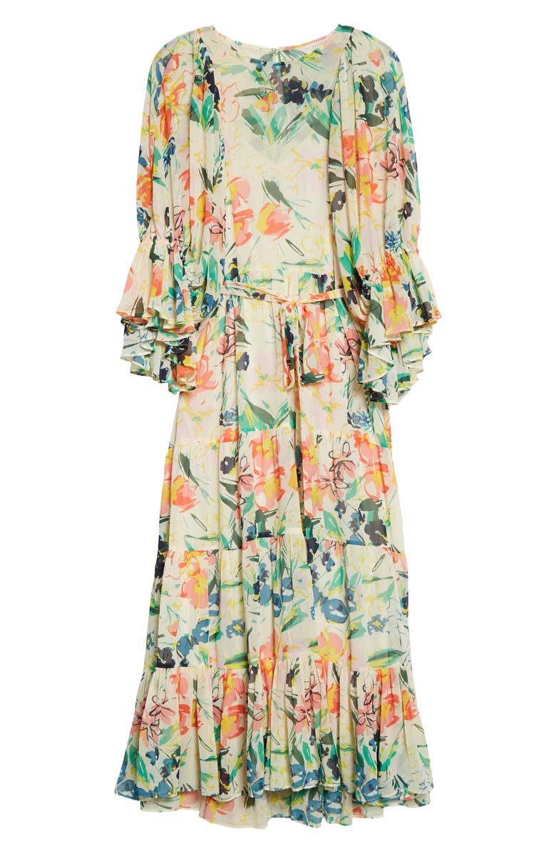 Ted Baker London Kyrie Long Sleeve Floral Maxi Dress, Alternate, color, 