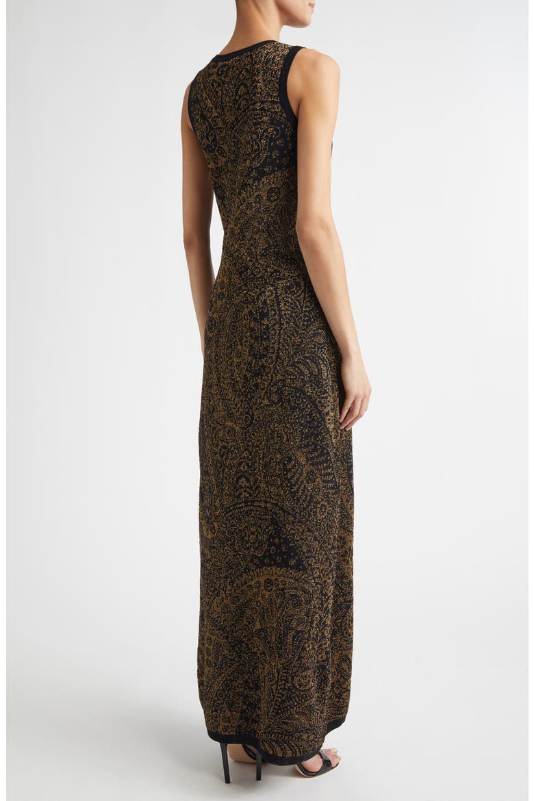 Metallic Paisley Knit Dress, Alternate, color, MULTICOLOR BLACK BASE