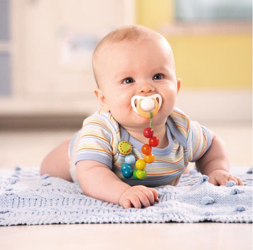 Haba Rainbow Pearls Pacifier Chain In Multi