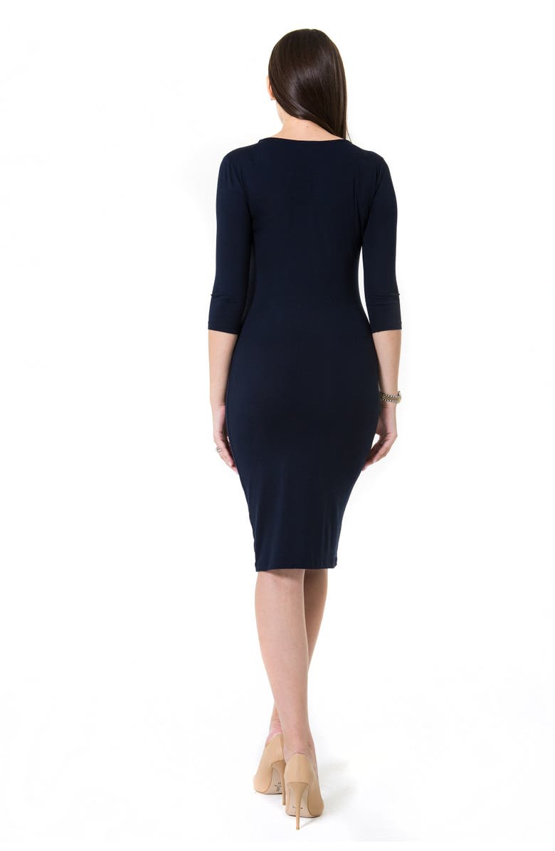 Accouchée Grace Maternity/Nursing Dress, Alternate, color, Navy Blue