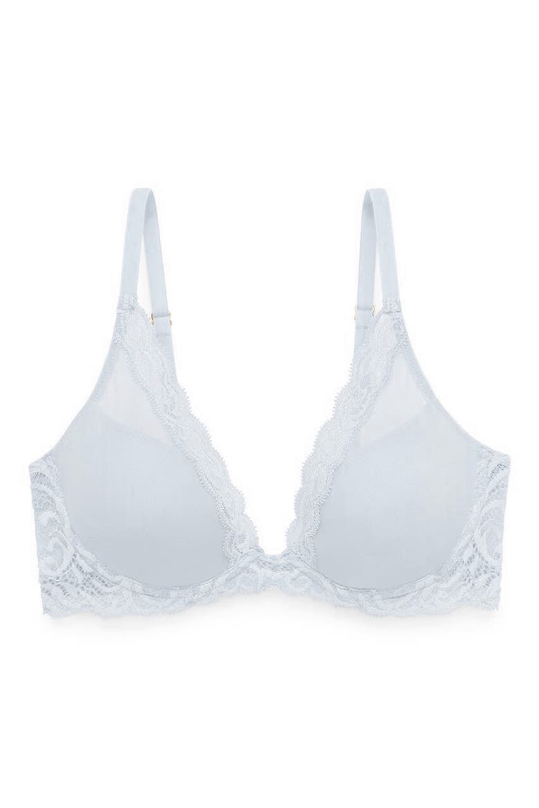 Feathers Plunge T-Shirt Basics Bra, Alternate, color, FROSTED SKY