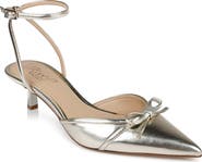 Jewel Badgley Mischka Talasia Ankle Strap Pointed Toe Kitten Heel Pump