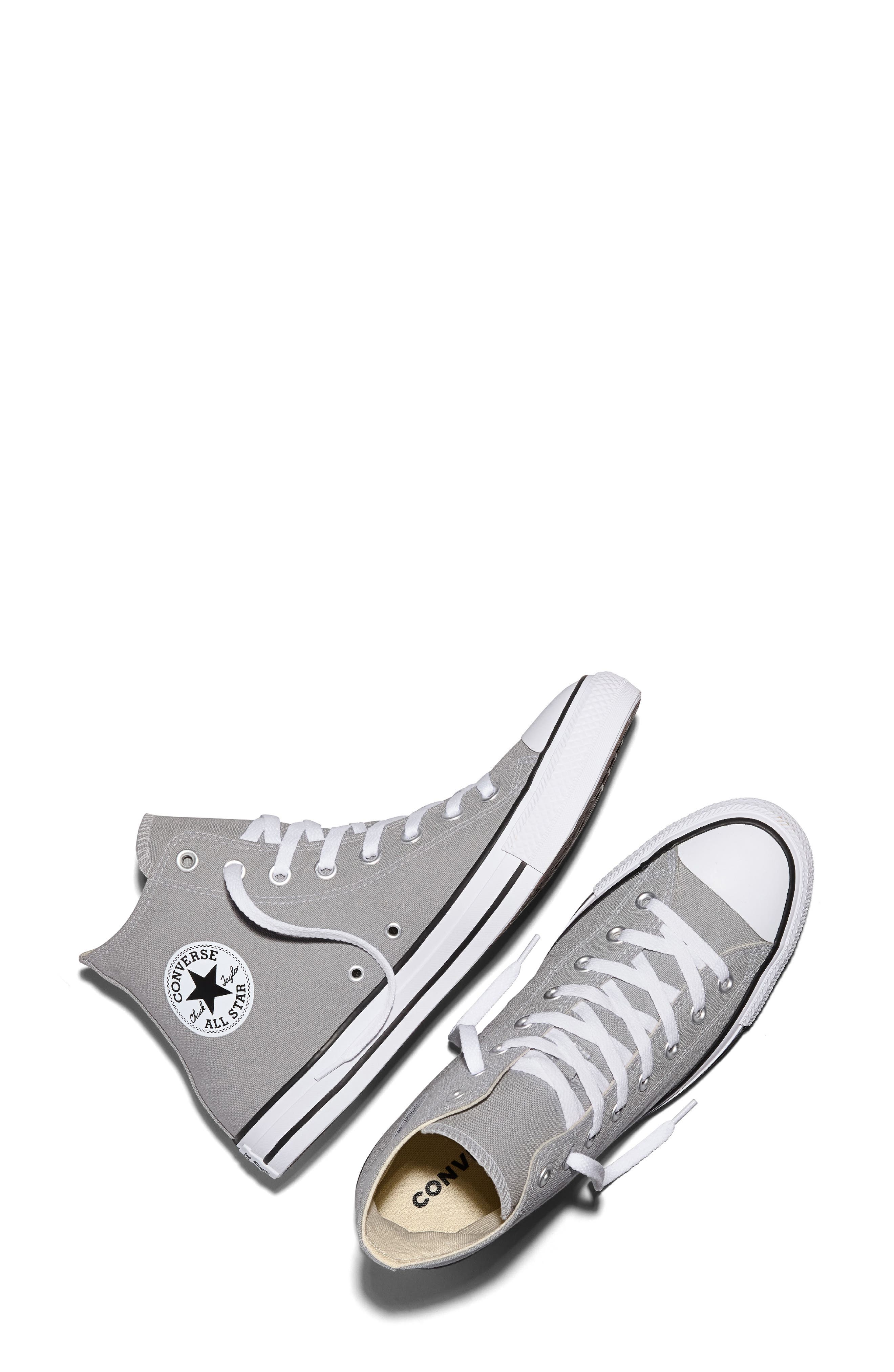 Gender Inclusive Chuck Taylor All Star Canvas High Top Sneaker, Alternate, color, GREY AREA