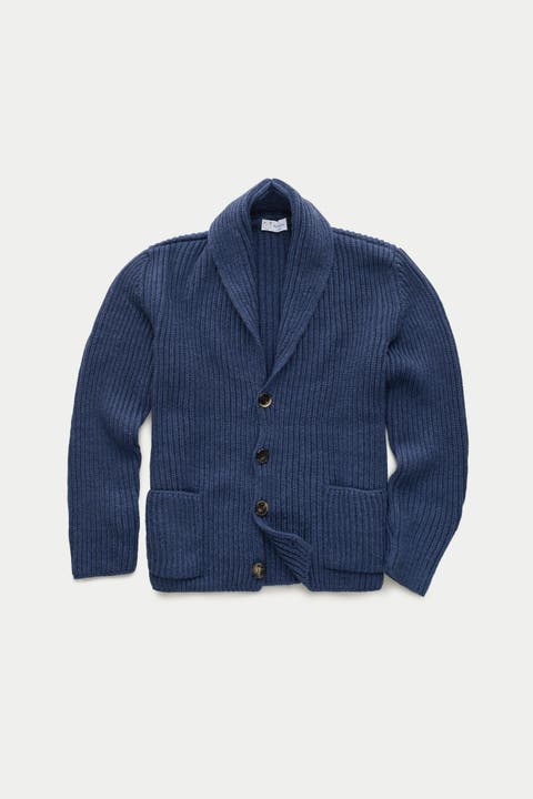 Wool Chunky Shawl Collar Cardigan