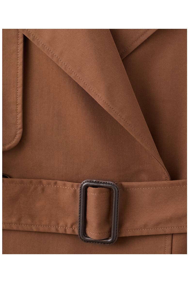 Long Double Breasted Trench Coat, Alternate, color, BROWN
