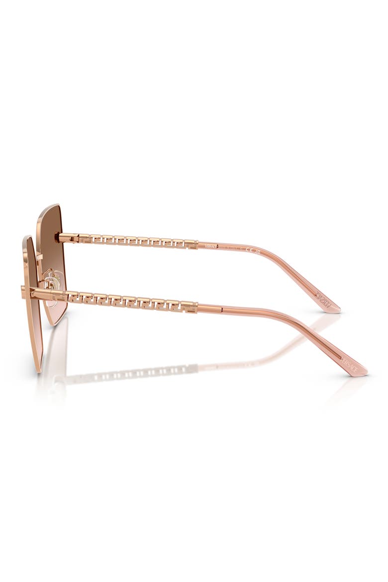 63mm Oversize Gradient Square Sunglasses, Alternate, color, ROSE GOLD