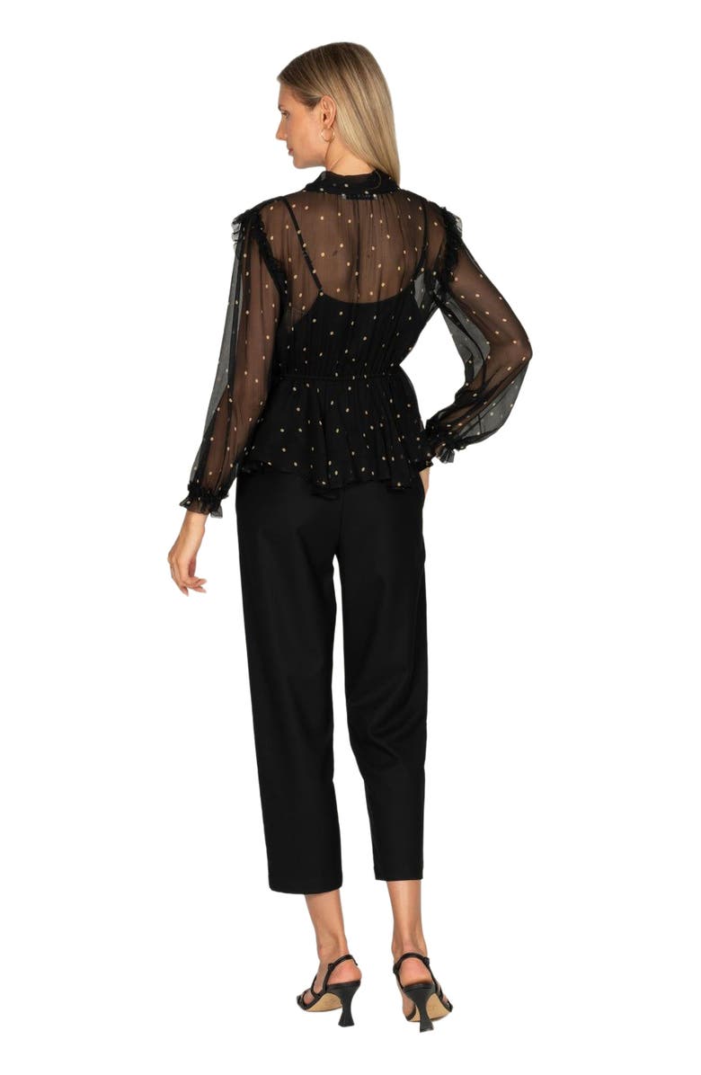 SECRET MISSION Avelina Blouse, Alternate, color, Black Polka Dot