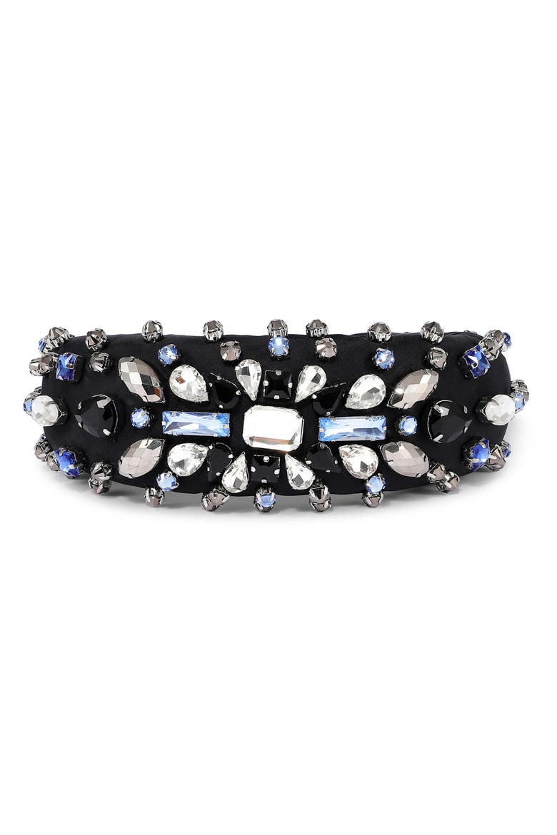 Crystal Headband, Main, color, BLACK