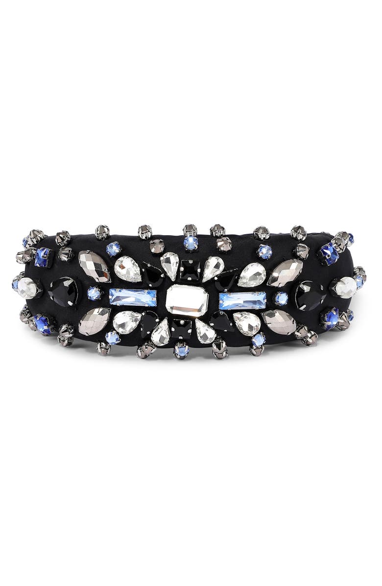 Ganni Crystal Headband, Main, color, 