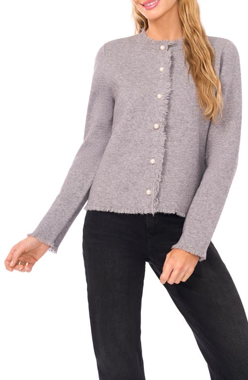 Cece Fringe Trim Cardigan In Gold
