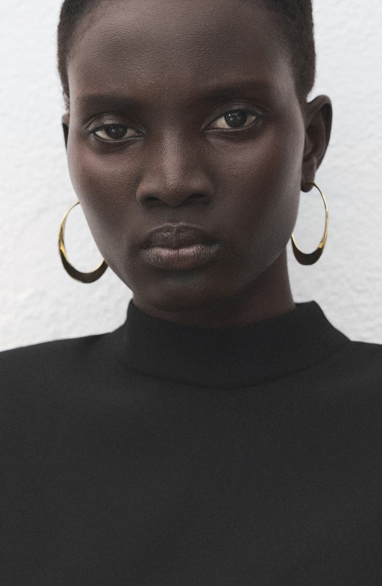 MANGO Hardware Detail Dress, Alternate, color, Black