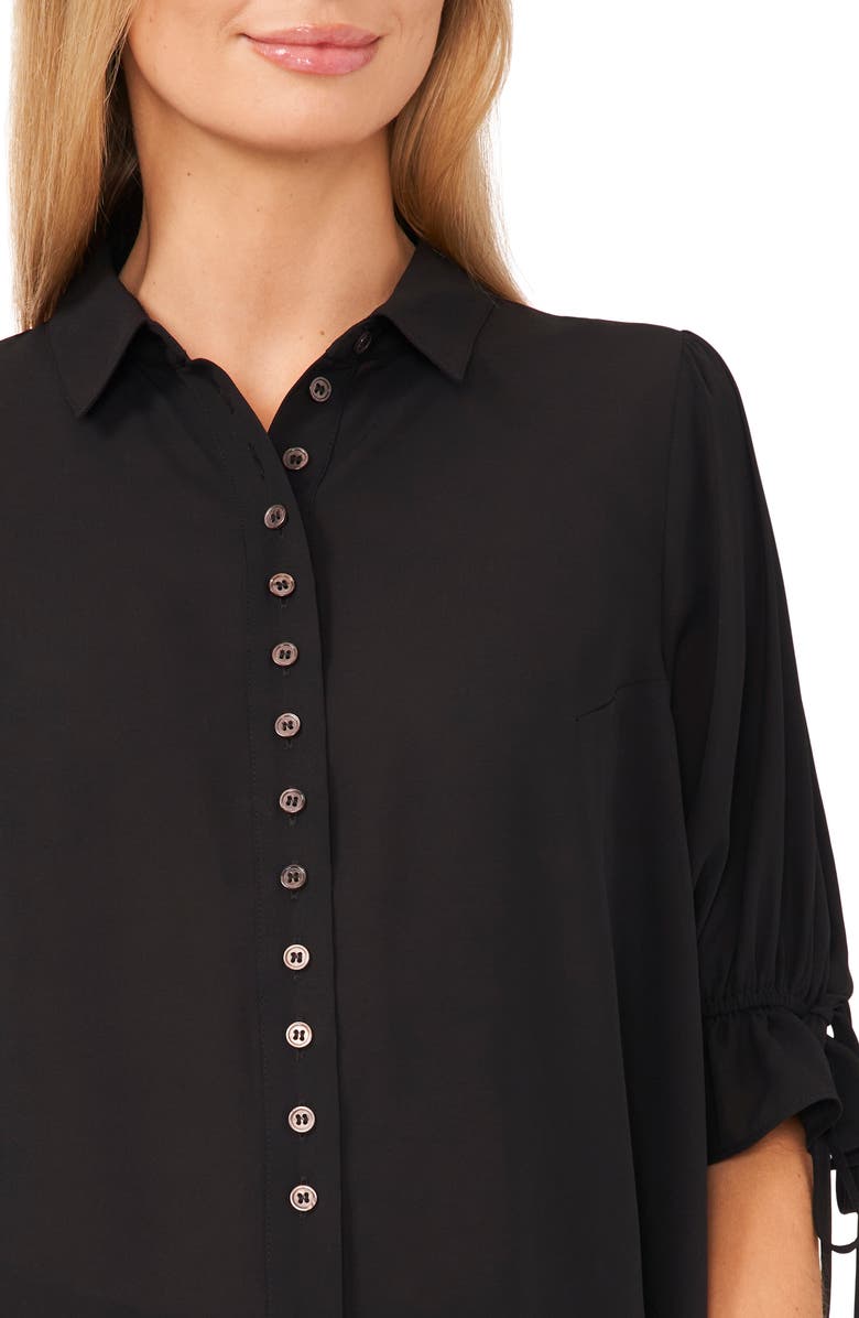 CeCe Georgette Button-Up Shirt, Alternate, color, 