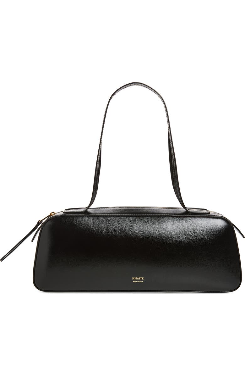 Khaite Simona Leather Shoulder Bag, Main, color, Black 200