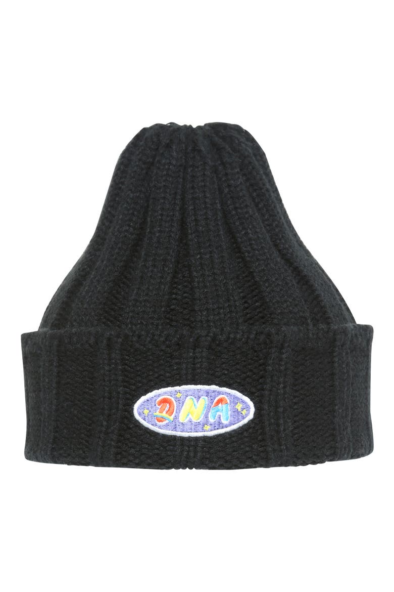 DNA Chunky Knit Beanie, Alternate, color, BLACK