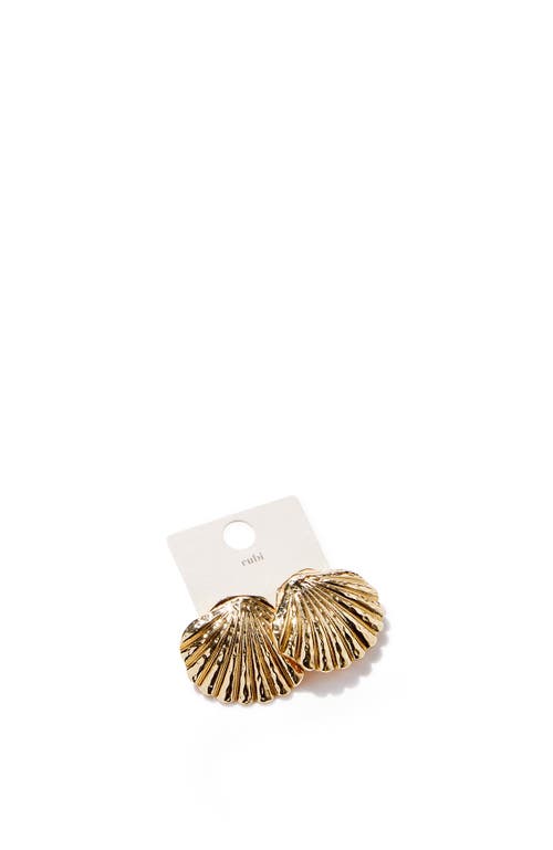 Rubi Shoes Mid Charm Earring In Up Shell Gold