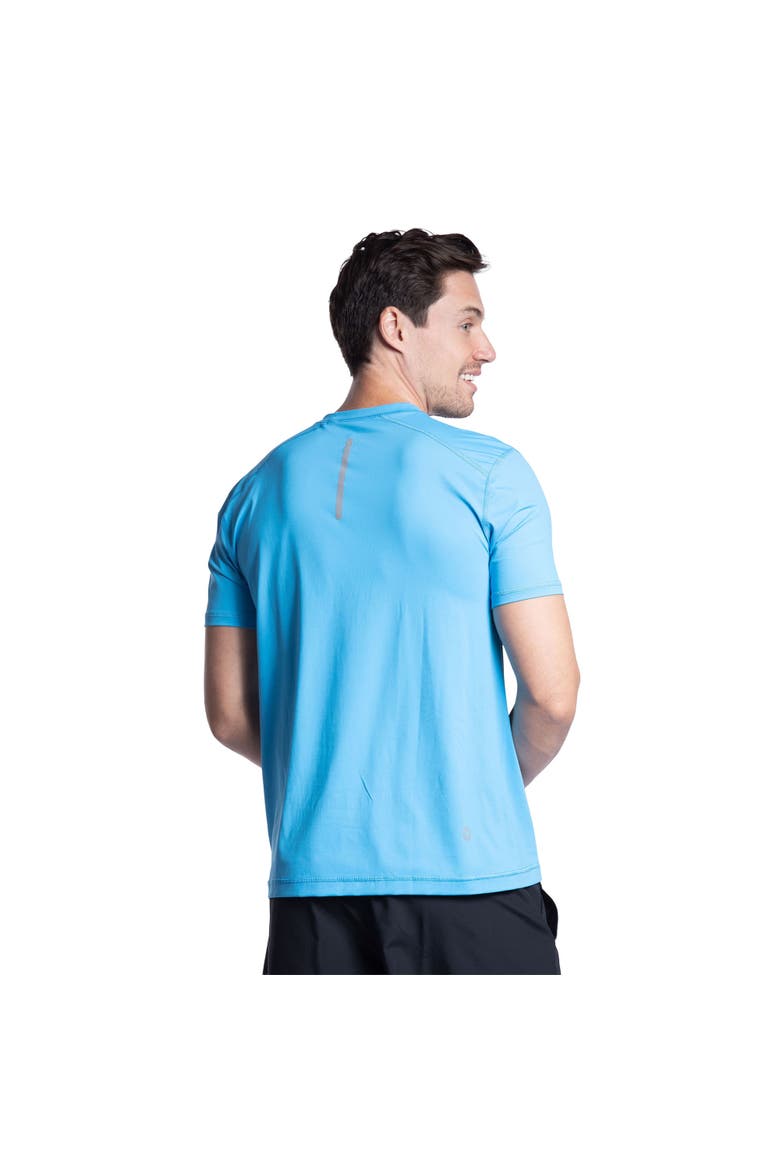 Men's Short Sleeve Crew Sun Shirt, Alternate, color, Ocean Blue