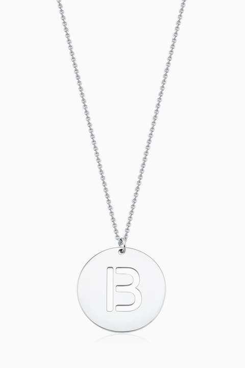 Say My Name Initial Pendant Necklace in Sterling Silver