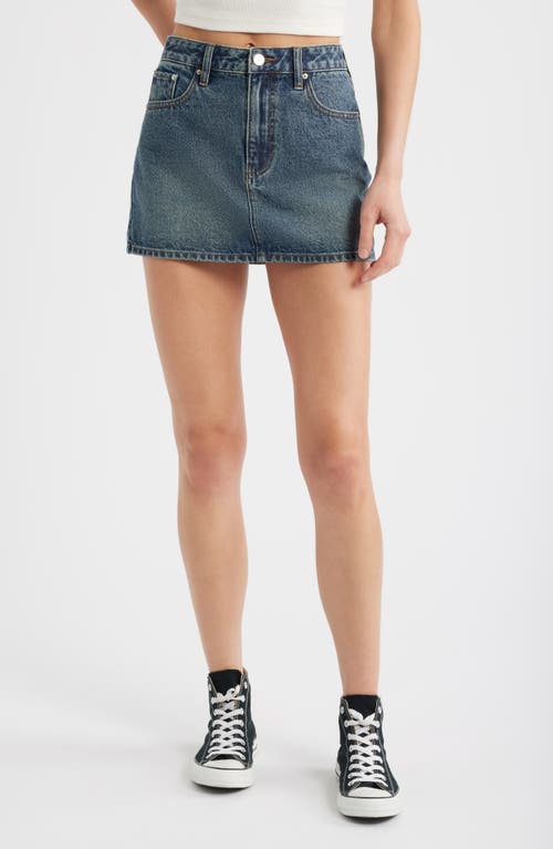 Pacsun Mel Denim Miniskirt In Gray