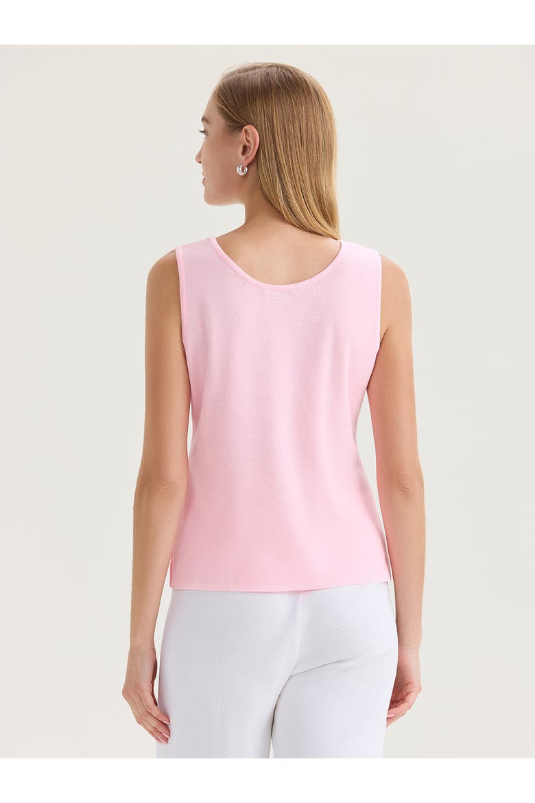 Double Scoop Neck Mylana Knit Tank, Alternate, color, Mystic Green