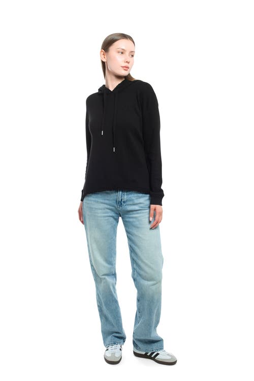 Wilt Clothing Vented Back High-low Lace Hem Hoodie In Pink