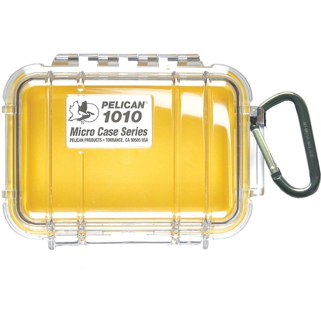 Pelican 1010 Micro Case For Iphone, Cell Phone, Gopro, Camera, And More In Yellow