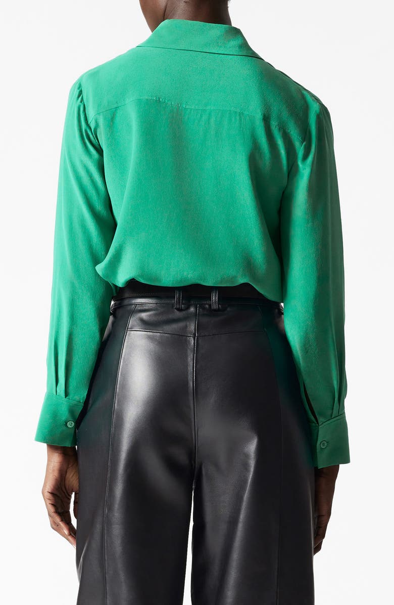 & Other Stories Button-Up Silk Shirt, Alternate, color, 