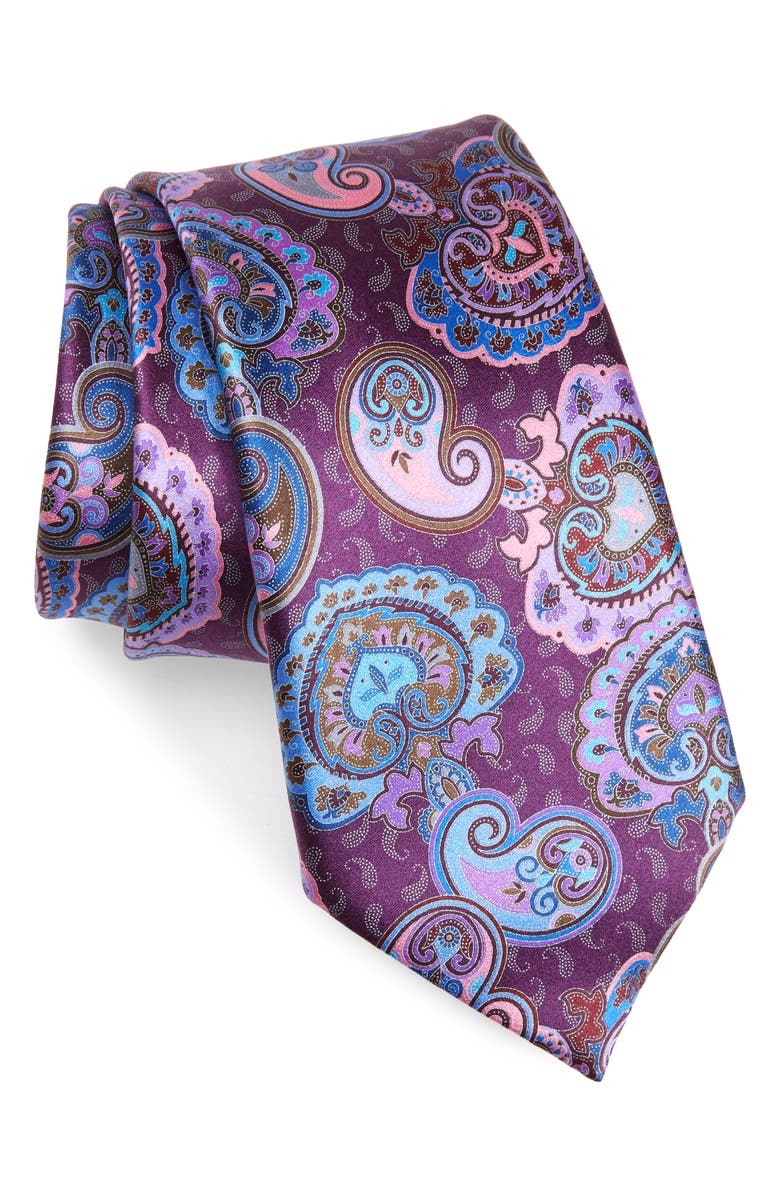 ZEGNA Paisley Silk Tie, Main, color, 