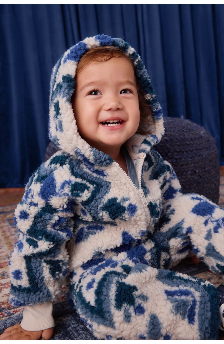 Tea Collection Teddy Fleece Baby Hoodie, Alternate, color, 