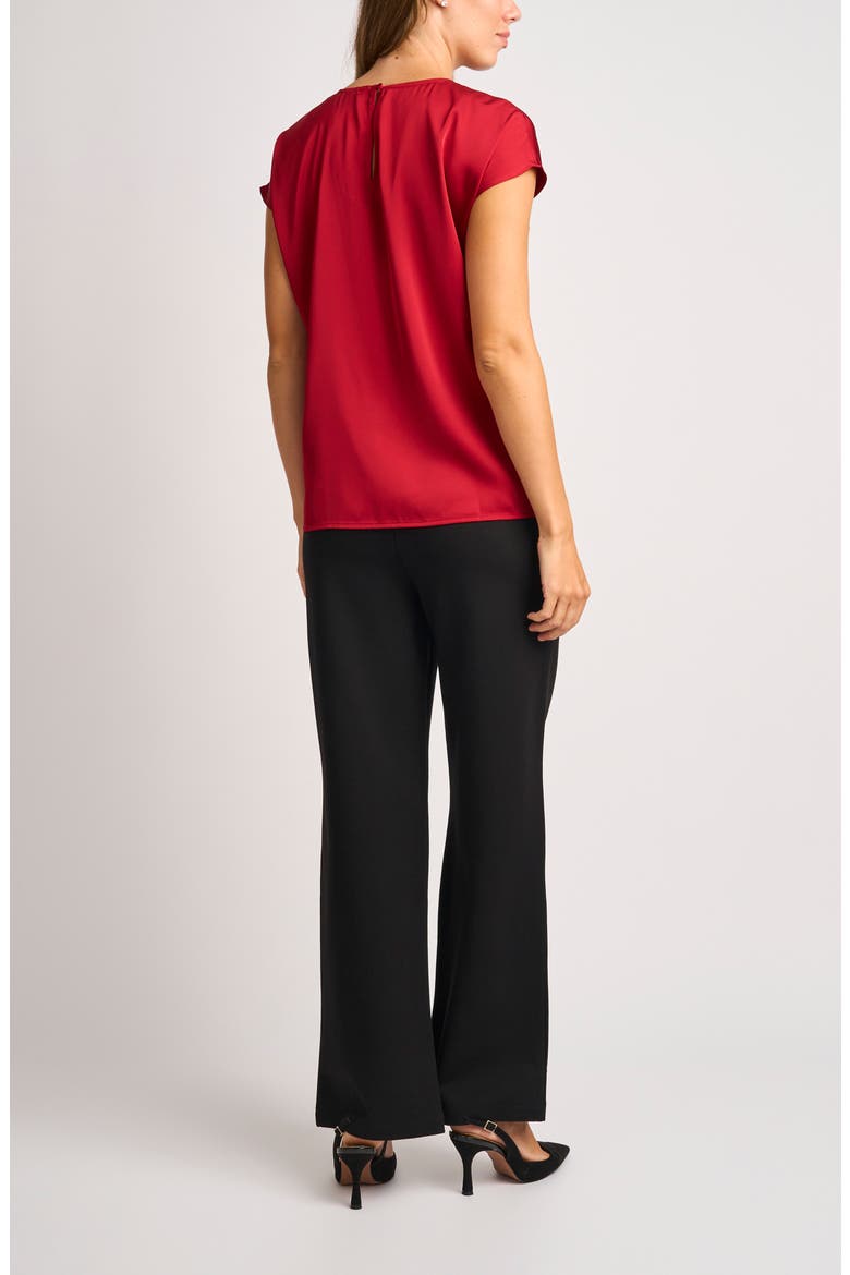Print Cap Sleeve Blouse, Alternate, color, BRIGHT RED