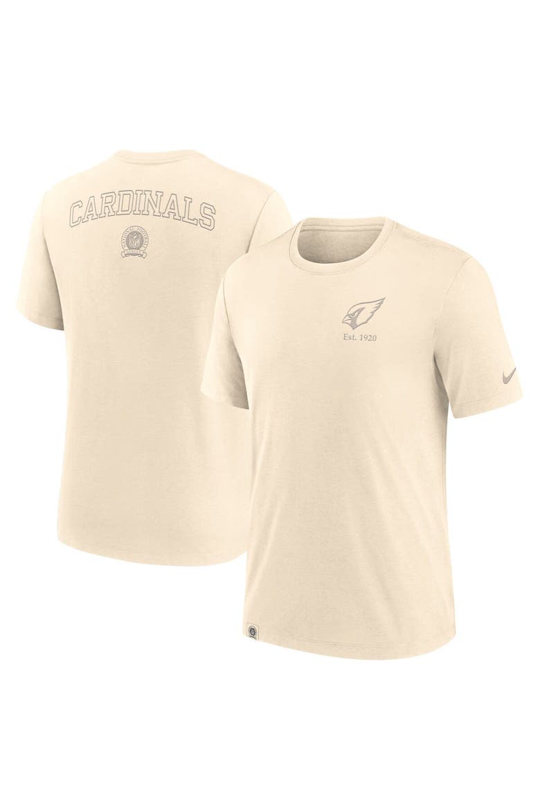 Men's Nike Cream Arizona Cardinals Glory Tri-Blend T-Shirt, Alternate, color, Cream