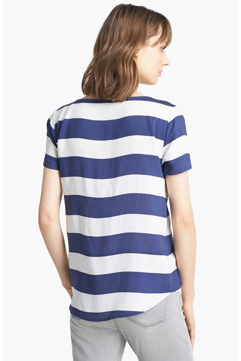 Short Sleeve Rugby Tee, Alternate, color, NAVY/ WHITE