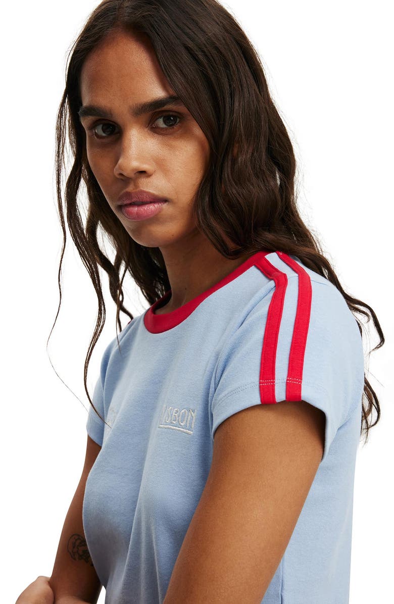 Cotton On Women's Retro Baby Graphic Tee, Alternate, color, Lisbon  Duck Egge Blue