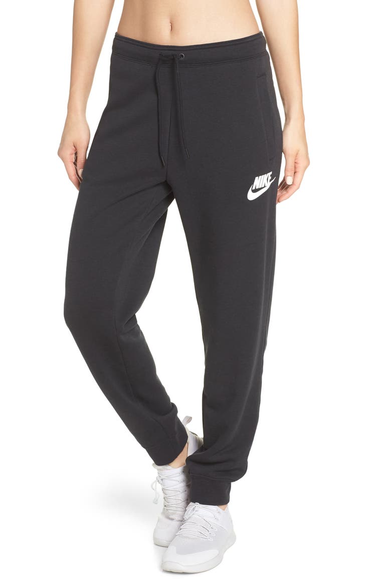 Sportswear Rally Jogger Pants, Main, color, BLACK/ BLACK/ WHITE