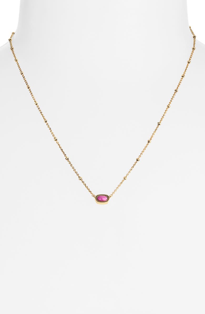 Kendra Scott Elisa Mini Pendant Necklace, Alternate, color, Dark Fuchsia Magnesite