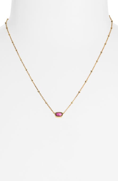 Kendra Scott Elisa Mini Pendant Necklace In Brown