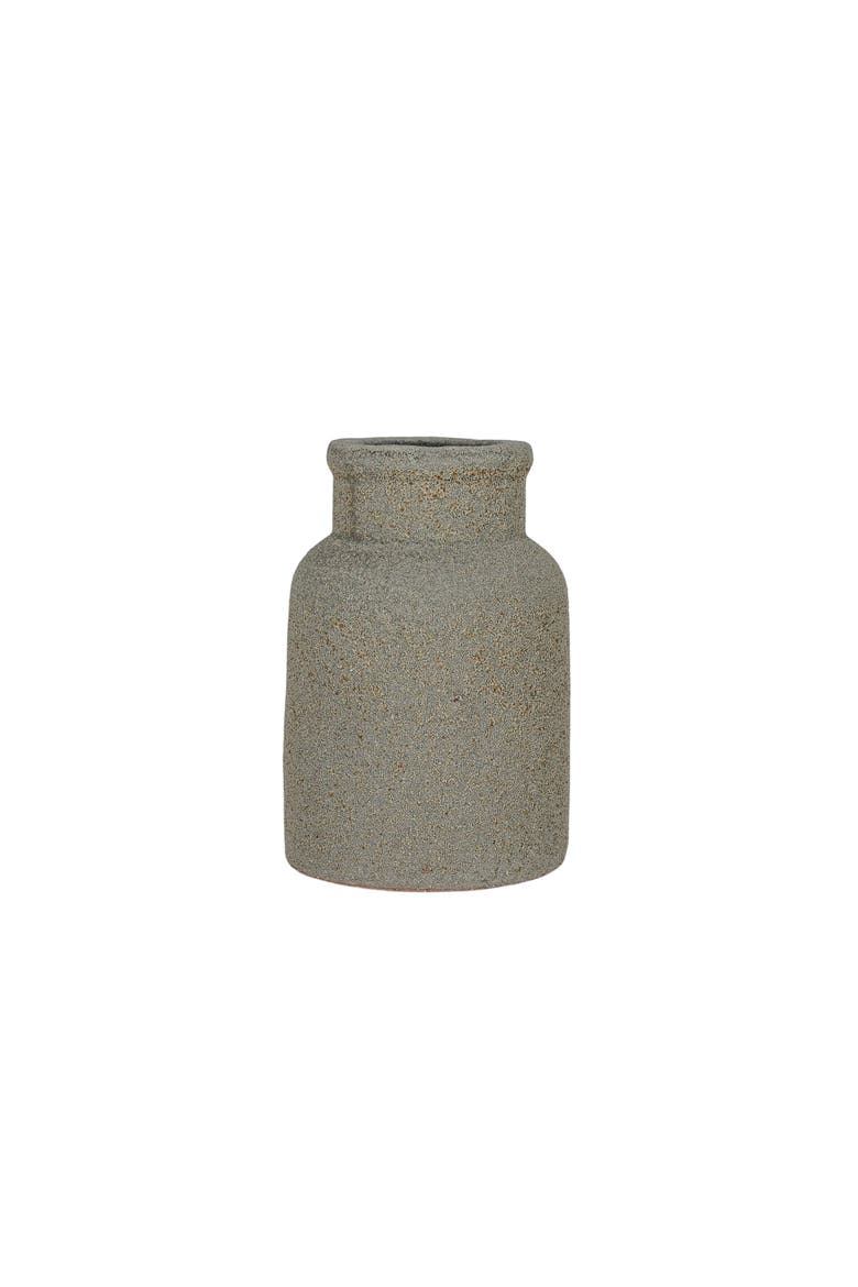 Distressed Gray Terracotta Bud Vase, Main, color, Gray