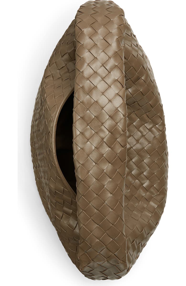 Bottega Veneta Large Hop Intrecciato Leather Hobo Bag, Alternate, color, 2360 Pinecone-M Brass