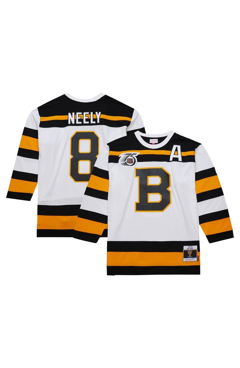 Mitchell & Ness Men's Mitchell & Ness Cam Neely White Boston Bruins  1991/92 Alternate Captain Blue Line Player Jersey, Alternate, color, 
