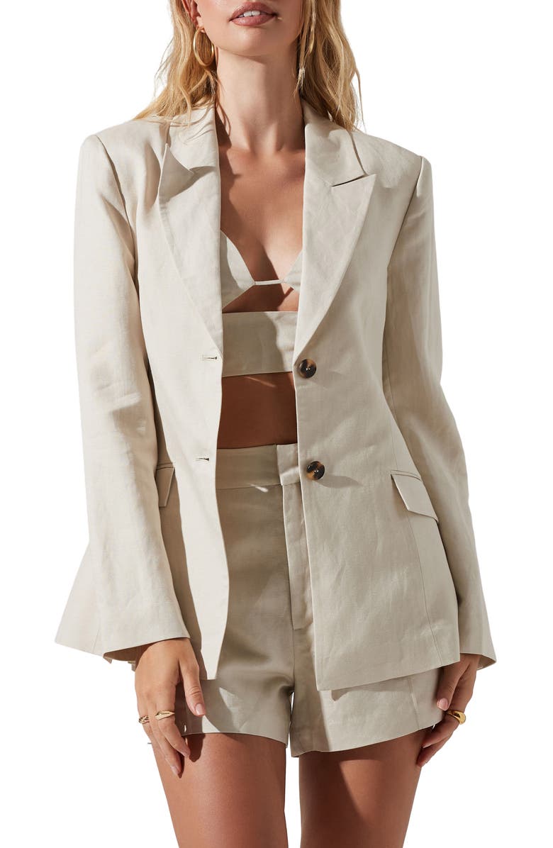 ASTR the Label Ayra Linen Blend Blazer, Main, color, 