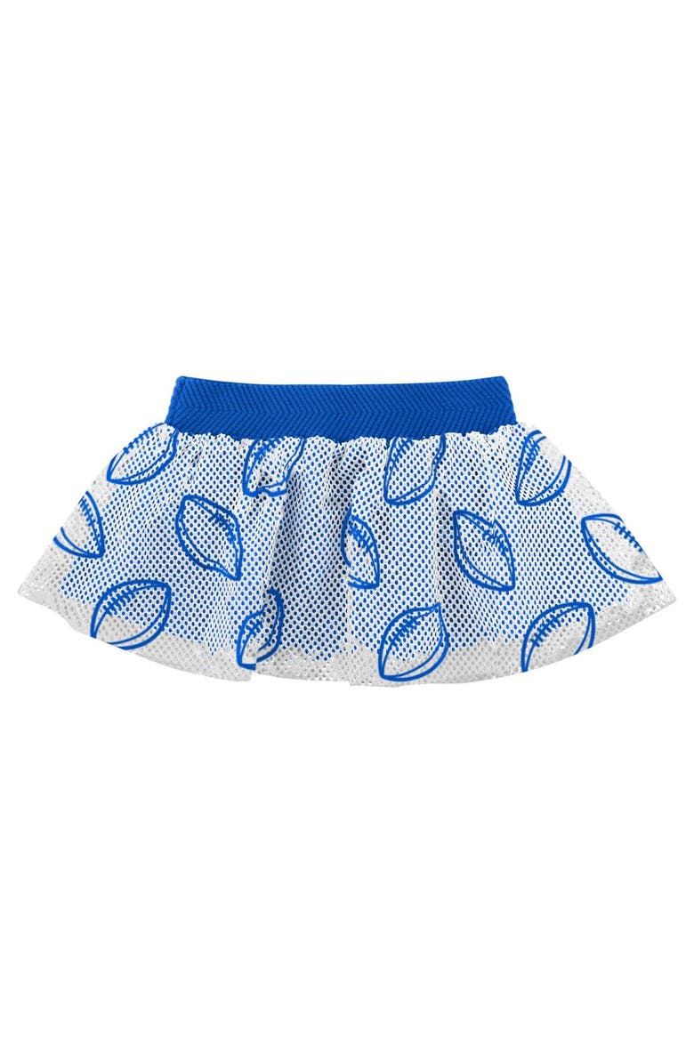 Outerstuff Girls Infant Heather Gray/Royal Los Angeles Rams All Dolled Up Three-Piece Bodysuit, Skirt & Booties Set, Alternate, color, Heather Gray