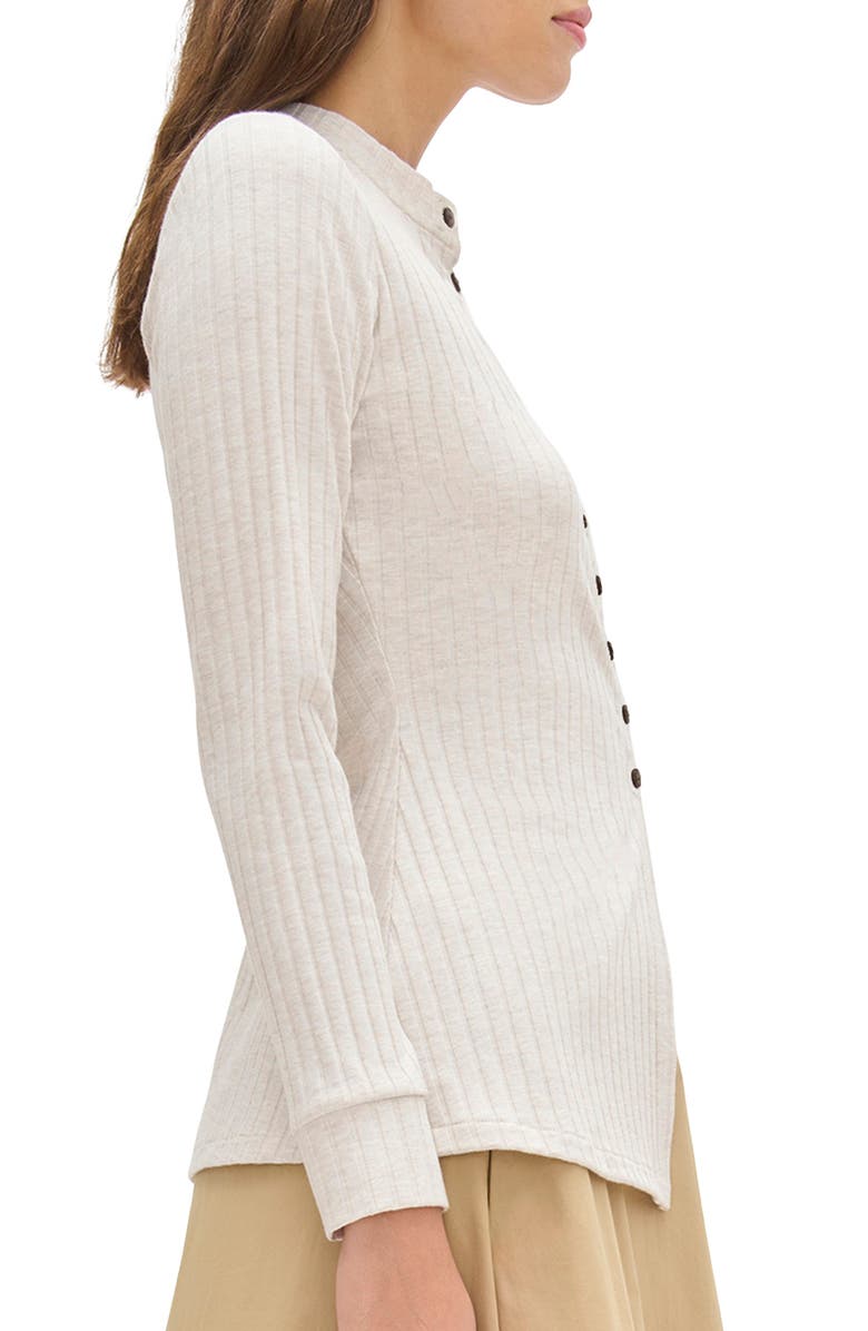 ALIGNE Daphne Rib Cardigan, Alternate, color, Oatmeal Marl