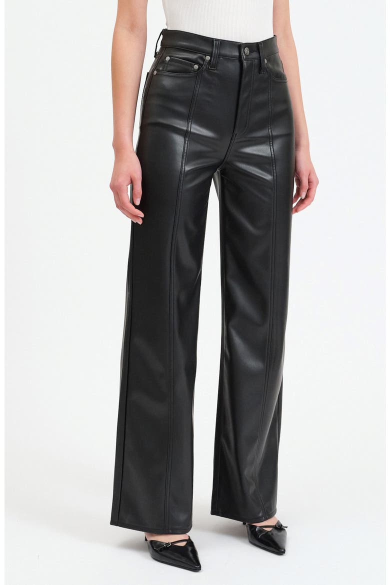 Far Out Faux Leather Wide Leg Pants, Alternate, color, CINEMATIC